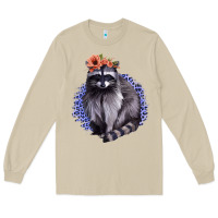Mushroom Raccoon with Flowers Long Sleeve Tee - Bettercallsaul