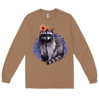 Toasted Coconut Raccoon with Flowers Long Sleeve Tee - Bettercallsaul
