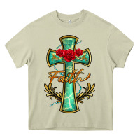 Mossy cross faith Heavy Core Tee - BarkalooDesign