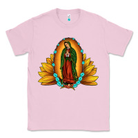 Bubblegum Pink sunflower our lady of guadalupe Classic Tee - JahusDesignShop