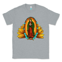 Heather Grey sunflower our lady of guadalupe Classic Tee - JahusDesignShop