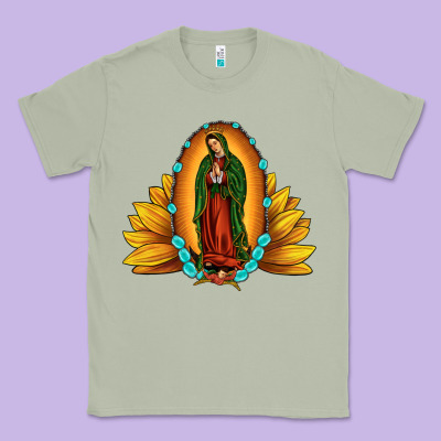 Sunflower Our Lady Of Guadalupe Classic Tee Designed By Jahusdesignshop