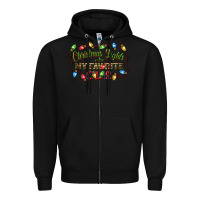 Black christmas lights are my favorite color Zipper Hoodie - CowGirlArtShop
