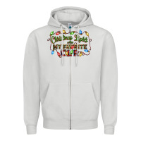 Dove Grey christmas lights are my favorite color Zipper Hoodie - CowGirlArtShop