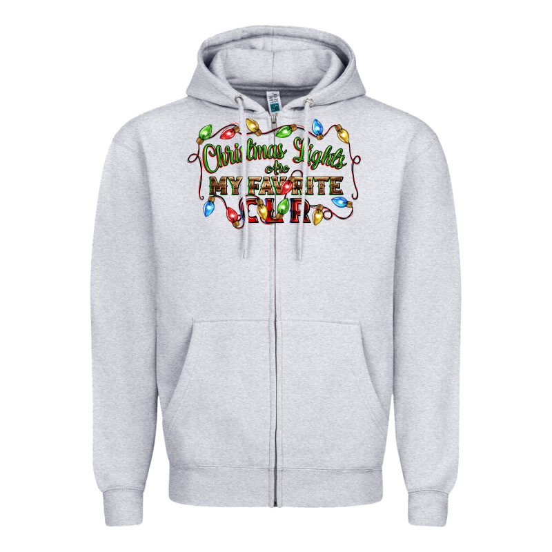 Christmas Lights Are My Favorite Color Zipper Hoodie by CowGirlArtShop | Teevron