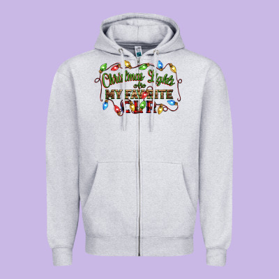 Christmas Lights Are My Favorite Color Zipper Hoodie Designed By Cowgirlartshop
