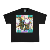 Black Leopard Love Hair And Mirror With Daisy Seamless Pattern Bbs Urban Heavy Tee - BundleAndBundleShop