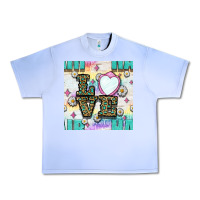 Grape Ice Leopard Love Hair And Mirror With Daisy Seamless Pattern Bbs Urban Heavy Tee - BundleAndBundleShop