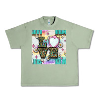 Oil Green Leopard Love Hair And Mirror With Daisy Seamless Pattern Bbs Urban Heavy Tee - BundleAndBundleShop