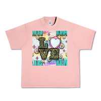 Salmon Leopard Love Hair And Mirror With Daisy Seamless Pattern Bbs Urban Heavy Tee - BundleAndBundleShop