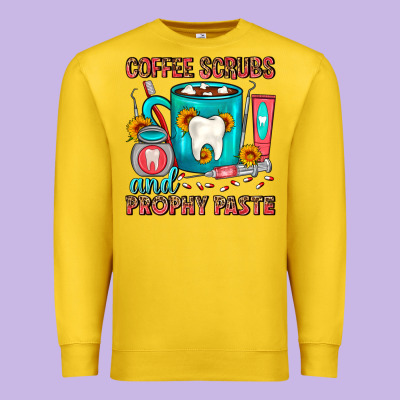 Coffee Scrubs And Prophy Paste Dentist Coffee Premium Sweatshirt Designed By Fadigitalartstudio