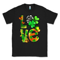 Black St.Patrick Love With Clover Classic Tee - BundleAndBundleShop