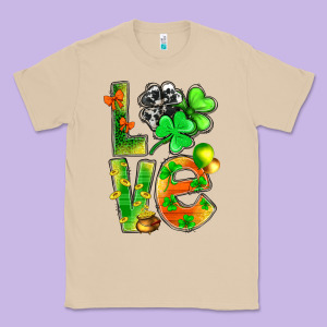 St.patrick Love With Clover Classic Tee Designed By Bundleandbundleshop