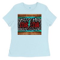 Baby Blue leopard lightning bolt mama mother's day tumbler Ladies Tee - Jasminsmagicworld