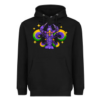 Black mardi gras crawfish Heavyweight Hoodie - FaDigitalArtStudio