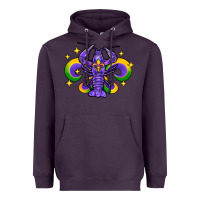 Plum mardi gras crawfish Heavyweight Hoodie - FaDigitalArtStudio