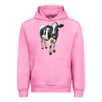 Fuchsia Pink Holstein Bull Urban Hoodie - LillyAllenDesigns