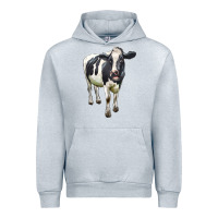 Heather Grey Holstein Bull Urban Hoodie - LillyAllenDesigns