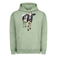 Pigment Oil Green Holstein Bull Urban Hoodie - LillyAllenDesigns