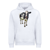 White Holstein Bull Urban Hoodie - LillyAllenDesigns