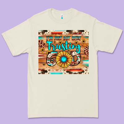 I'm Just Out Here Trusting God Premium Tee Designed By Jahusdesignshop