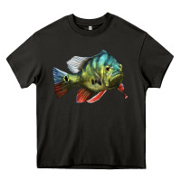 Asphalt Peacock Bass Illustrations Heavy Core Tee - LillyAllenDesigns