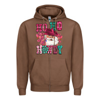 Chestnut ho ho howdy santa pink christmas Zipper Hoodie - CowGirlArtShop