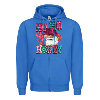 True Royal ho ho howdy santa pink christmas Zipper Hoodie - CowGirlArtShop