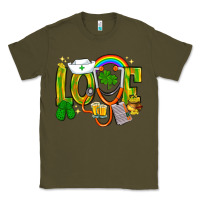 Army Green St. Patrick's Love Nurse Classic Tee - BundleAndBundleShop