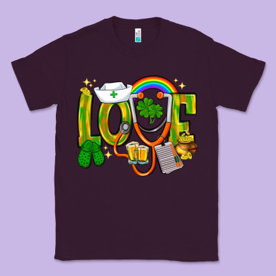 St. Patrick's Love Nurse Classic Tee Designed By Bundleandbundleshop