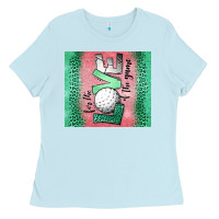 Baby Blue for the love of the game golf Ladies Tee - Jasminsmagicworld