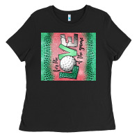 Black for the love of the game golf Ladies Tee - Jasminsmagicworld