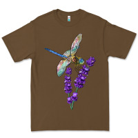 Dragonfly With Lavender Premium Tee | Teevron