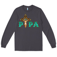 Smoke Papa Jesus with Cross Long Sleeve Tee - Bettercallsaul