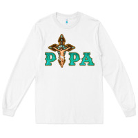 White Papa Jesus with Cross Long Sleeve Tee - Bettercallsaul