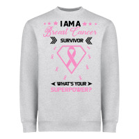 Heather Grey I am a Breast Cancer Survivor What is Your Superpower Heavyweight Sweatshirt - Bettercallsaul