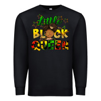 Black Little black queen Premium Sweatshirt - FaDigitalArtStudio