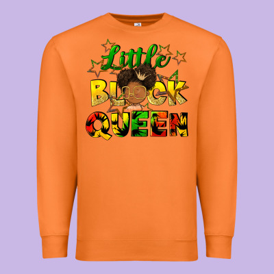 Little Black Queen Premium Sweatshirt Designed By Fadigitalartstudio