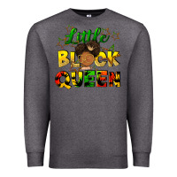 Charcoal Heather Little black queen Premium Sweatshirt - FaDigitalArtStudio