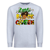 Heather Grey Little black queen Premium Sweatshirt - FaDigitalArtStudio