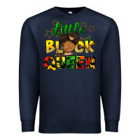 Navy Little black queen Premium Sweatshirt - FaDigitalArtStudio