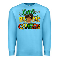 Ocean Blue Little black queen Premium Sweatshirt - FaDigitalArtStudio