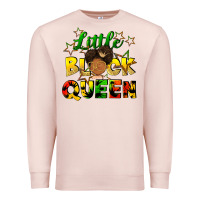 Pale Pink Little black queen Premium Sweatshirt - FaDigitalArtStudio