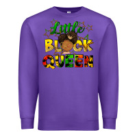 Purple Little black queen Premium Sweatshirt - FaDigitalArtStudio
