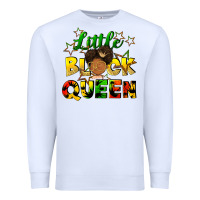 White Little black queen Premium Sweatshirt - FaDigitalArtStudio