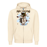 Sandshell merry christmas snowman Zipper Hoodie - CowGirlArtShop