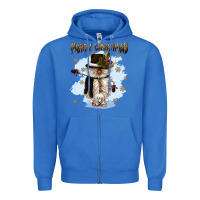 True Royal merry christmas snowman Zipper Hoodie - CowGirlArtShop