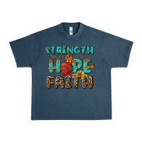 Midnight Navy Strength Hope Faith Urban Heavy Tee - BundleAndBundleShop