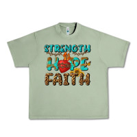 Oil Green Strength Hope Faith Urban Heavy Tee - BundleAndBundleShop