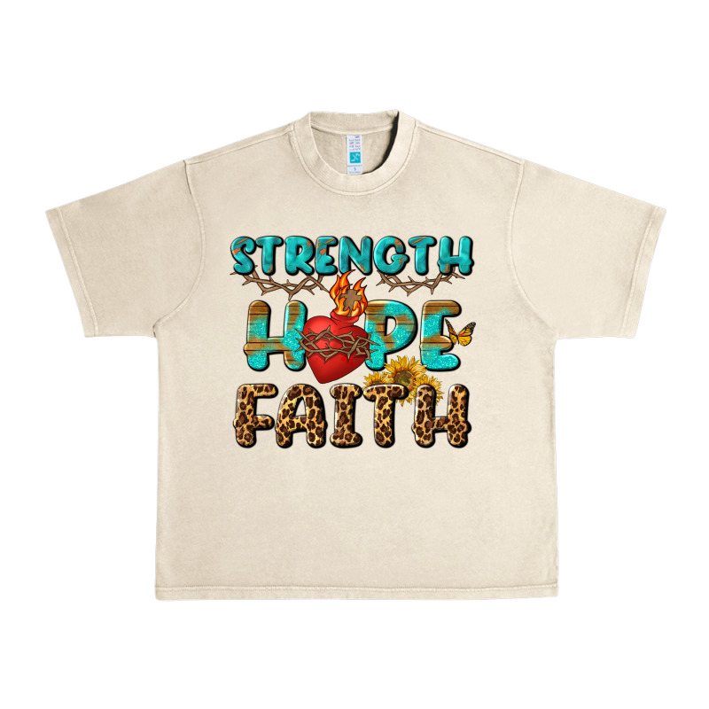 Strength Hope Faith Urban Heavy Tee by BundleAndBundleShop | Teevron